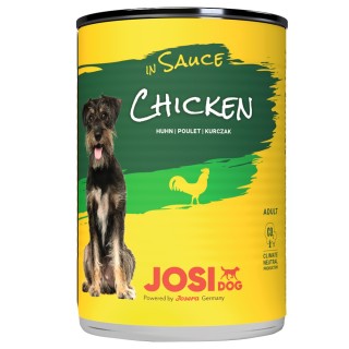 JosiDog Nassfutter in Soße 12 x 415 g - Huhn