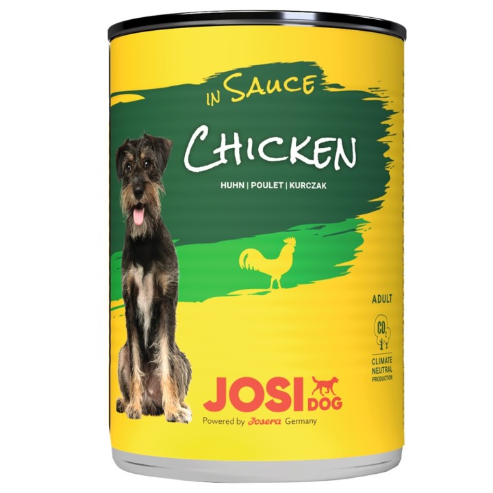 JosiDog Nassfutter in Soße 12 x 415 g - Huhn