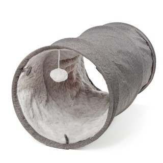 Canadian Cat Company Katzentunnel mit Kuschelfell grau