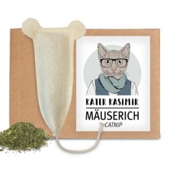 Kater Kasimir MÄUSERICH - Die XL Spielmaus, handgenäht aus echtem Wollfilz, gefüllt mit Katzenminze