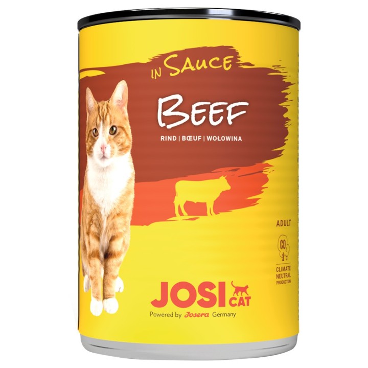 Sparpaket JosiCat in Soße 24 x 415 g - Rind