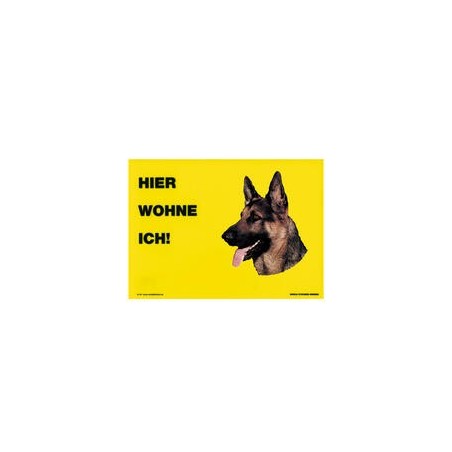 Warnschild "Hier wohne ich"