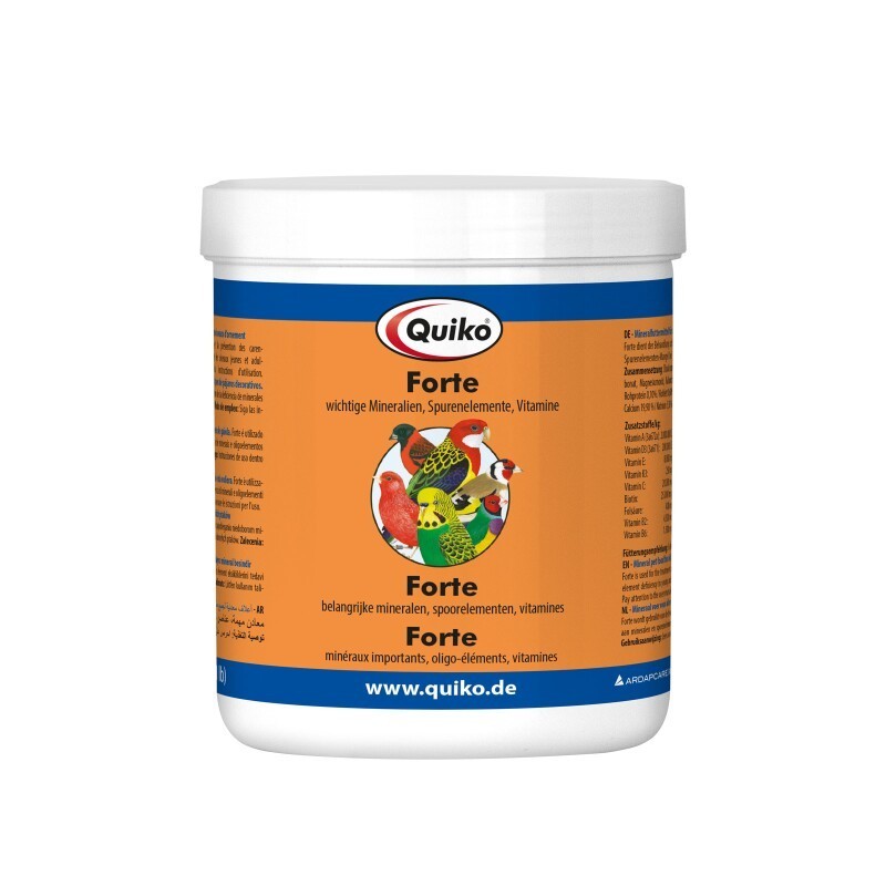 Quiko Forte 500g: Mineralien, Spurenelemente und Vitamine für Ziervögel