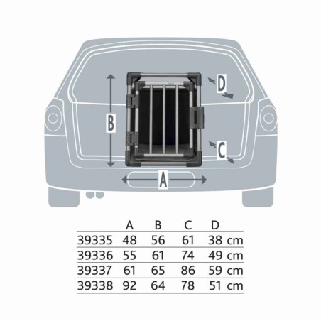 Trixie Transportbox Aluminium grafit M-L