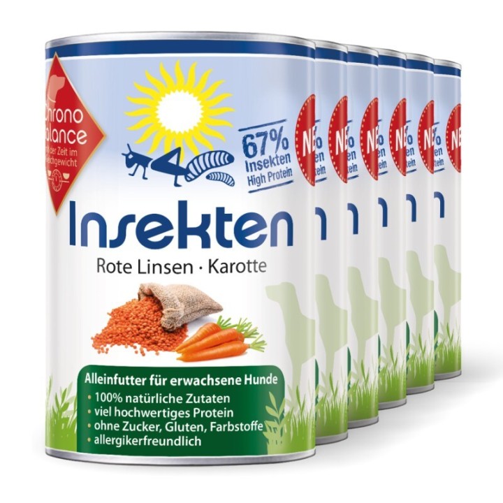 ChronoBalance Alleinfutter Insekten mit Roten Linsen und Karotte 2,4 kg