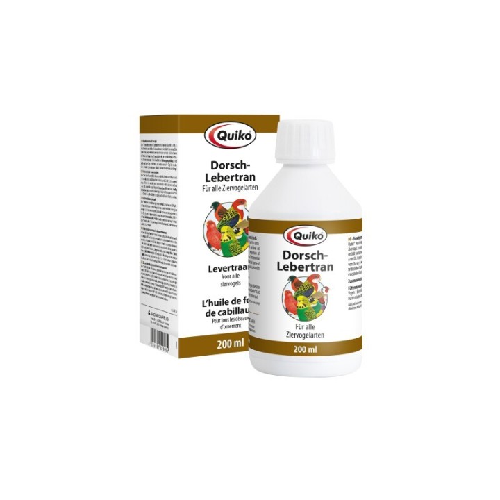 Quiko Dorsch-Lebertran 200 ml: Vitaminreiches Ergänzungsfuttermittel für Ziervögel