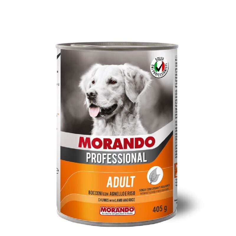 MORANDO feine Stücke Adult 12x405g Lamm & Reis