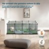 SONGMICS L-XL Freigehege mit Bodenplatten grau 1,43 m, 73 cm, 46 cm