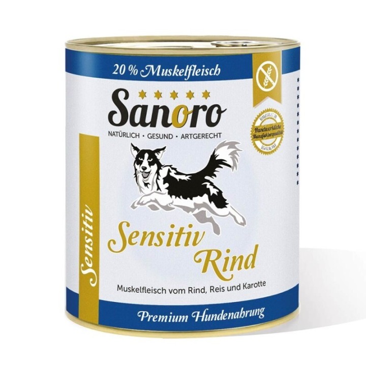 Sanoro Sensitiv Rind mit BIO-Gemüse 6x800g