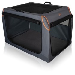 Knuffelwuff faltbare Hundebox Auto Transportbox Alverstone mit Aluminiumgestell für den Kofferraum L