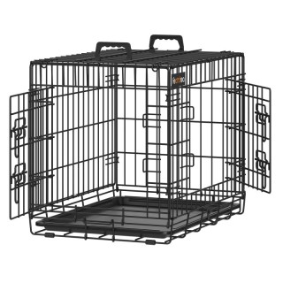 FEANDREA S-XXL Hundekäfig mit 2 Türen 61 cm, 43,5 cm, 50,5 cm