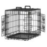 FEANDREA S-XXL Hundekäfig mit 2 Türen 61 cm, 43,5 cm, 50,5 cm