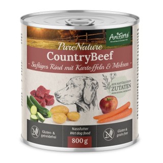 AniForte Nassfutter Rind mit Karotte (6 x 400g) 800 g