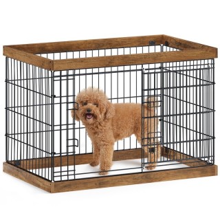 FEANDREA L-XXL Welpenauslauf Stahl-Gitter 92,5 cm, 57,5 cm, 64 cm