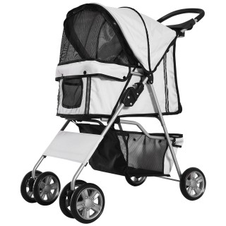 PawHut Hundewagen Hundebuggy Silber Pet Stroller Jogger Anhänger leicht faltbar für Unterwegs & Reisen   Aosom.de