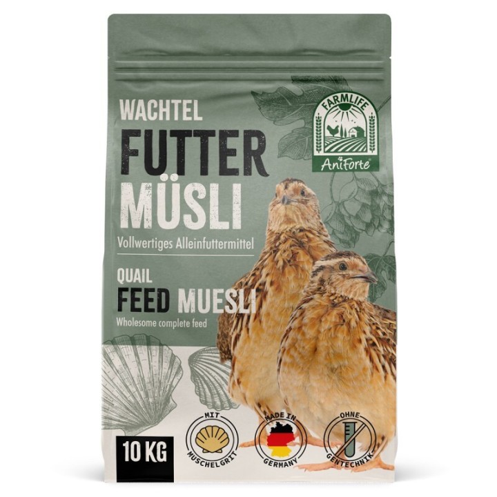 AniForte FarmLife Wachtel Futter Müsli 10 kg