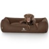 Knuffelwuff Hundebett Crispino aus Velours mit Handwebcharakter braun XXL