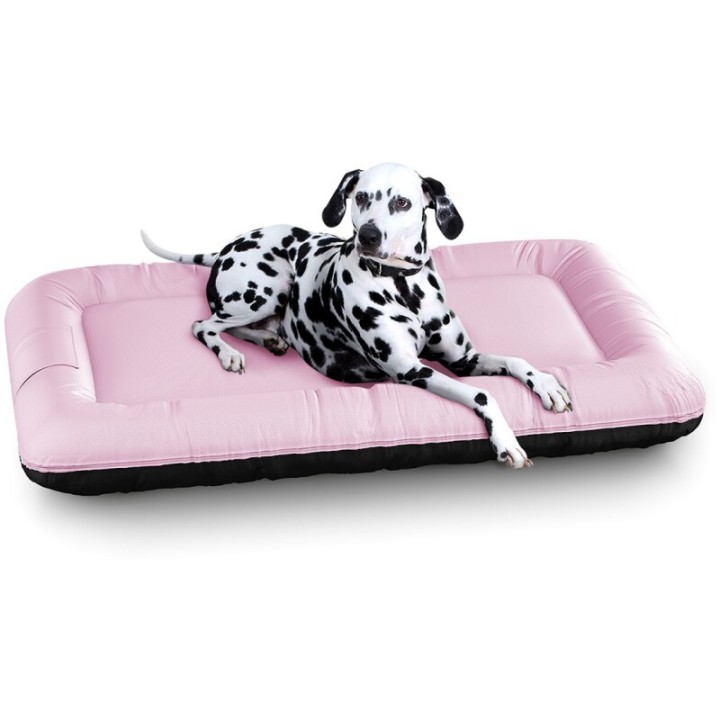 Knuffelwuff Wasserfestes In und Outdoor Hundebett Lucky Color Edition aus Nylongewebe hellrosa XXL
