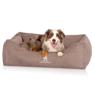 Knuffelwuff orthopädisches Hundebett mit Fächer-Wendekissen Baltimore beige M-L