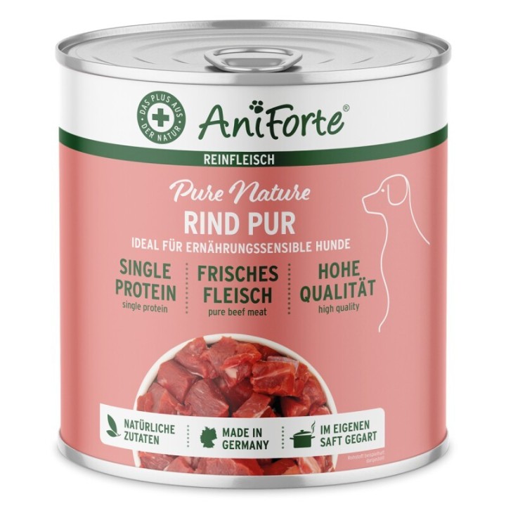 AniForte Nassfutter Rind Pur (6 x 400g) 800 g