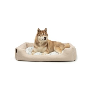 Lionto Hundebett mit Wendekissen meliert L