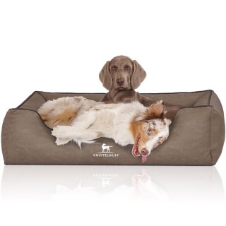 Knuffelwuff Hundebett Scottsdale aus Kunstleder stone clay XXXL