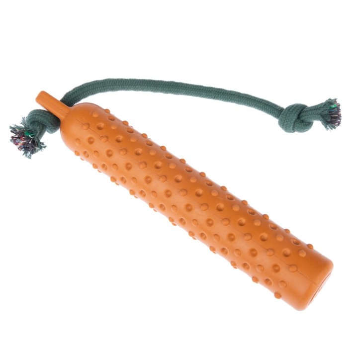 TIAKI Schwimmendes Apportierspielzeug mit Tau - L 27,5 x Ø 4,5 cm