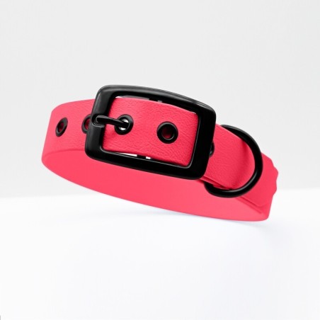 THE DOG IDEA Biothane Halsband Pink Schwarz XS