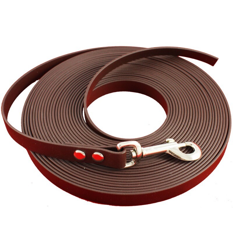 bio-leine 15-25 kg Biothane Schleppleine dunkelbraun 5 m