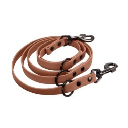 bio-leine Biothane Führleine verstellbar braun/ caramell 3 m