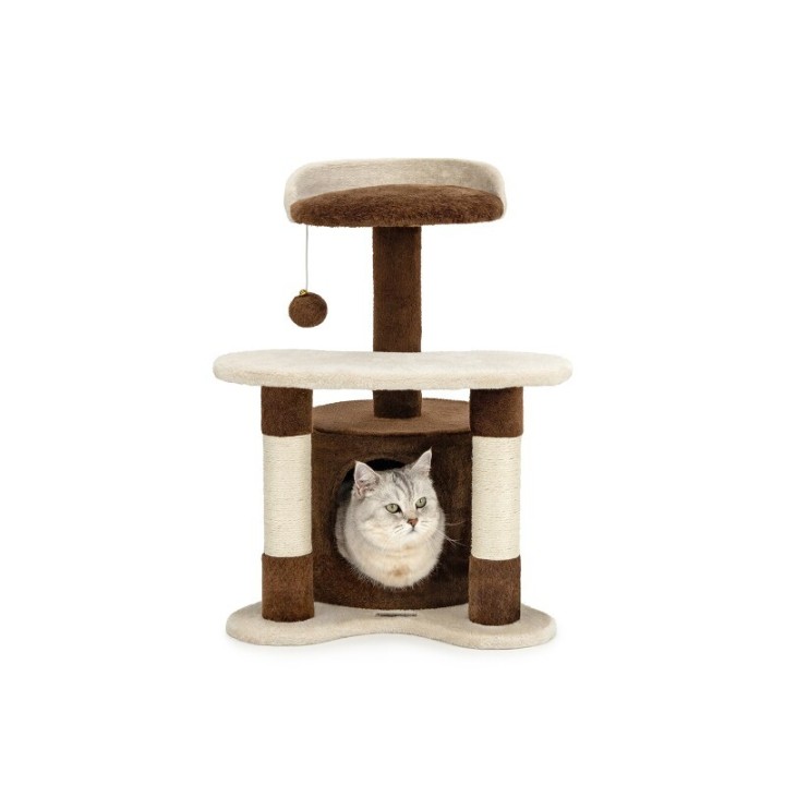 Lionto Kratzbaum Höhe 65 cm braun/ beige