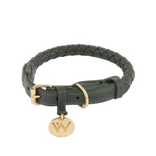 William Walker Hundehalsband Twisted Dark Moss S