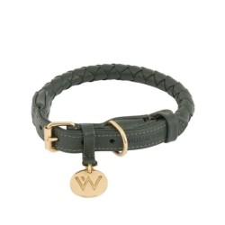 William Walker Hundehalsband Twisted Dark Moss L