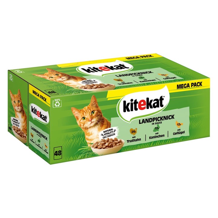 Kitekat Frischebeutel 48 x 85 g - Landpicknick in Soße