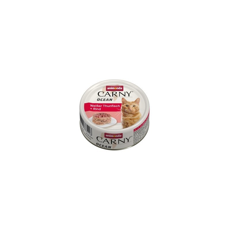 animonda Carny Nassfutter Katze Adult, Ocean 12x80 g Thunfisch & Rind