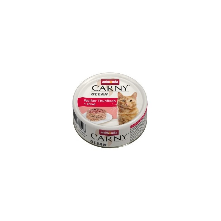 animonda Carny Nassfutter Katze Adult, Ocean 12x80 g Thunfisch & Rind