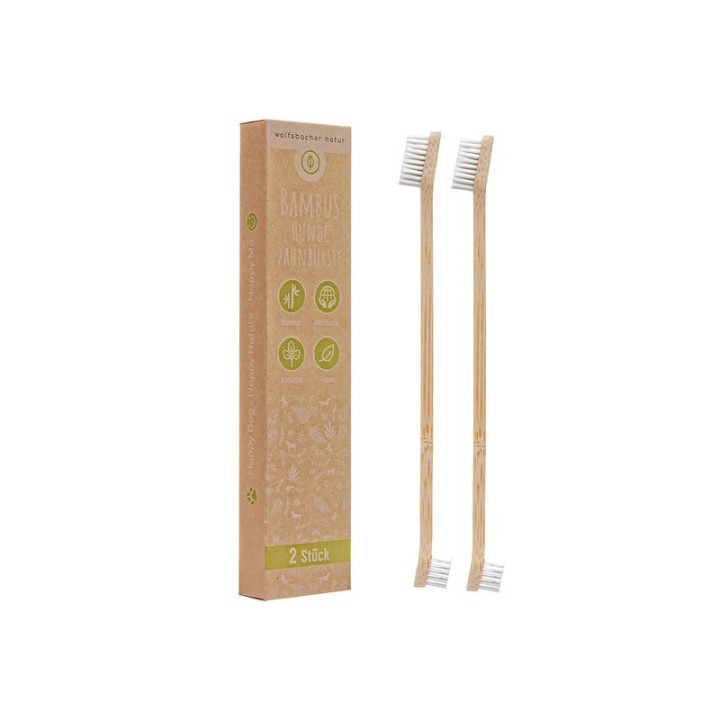 Wolfsbacher Natur Zahnbürste aus Bambus
