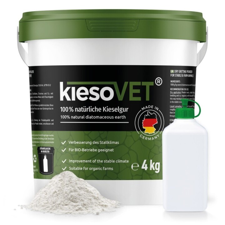 GreenPet Kieselgur KieseVet inkl. Stäuberflasche 4kg