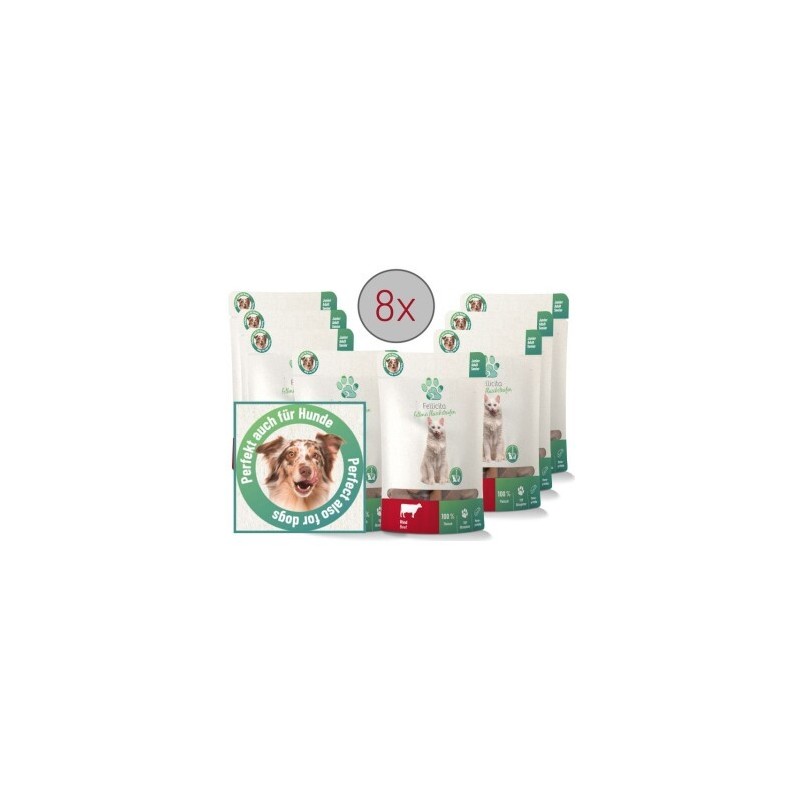 Fellicita Rind Fleischstreifen 8x 50g Fellonis Hundesnacks