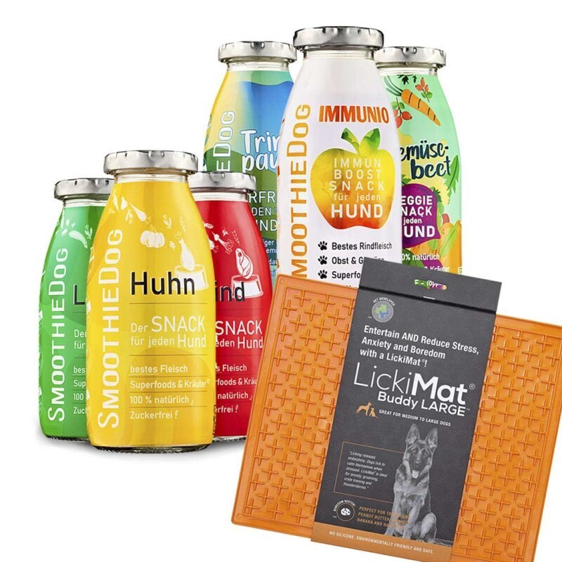 SmoothieDog Mix + Lickimat Orange 6x250 g