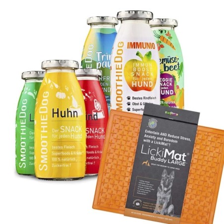 SmoothieDog Mix + Lickimat Orange 6x250 g