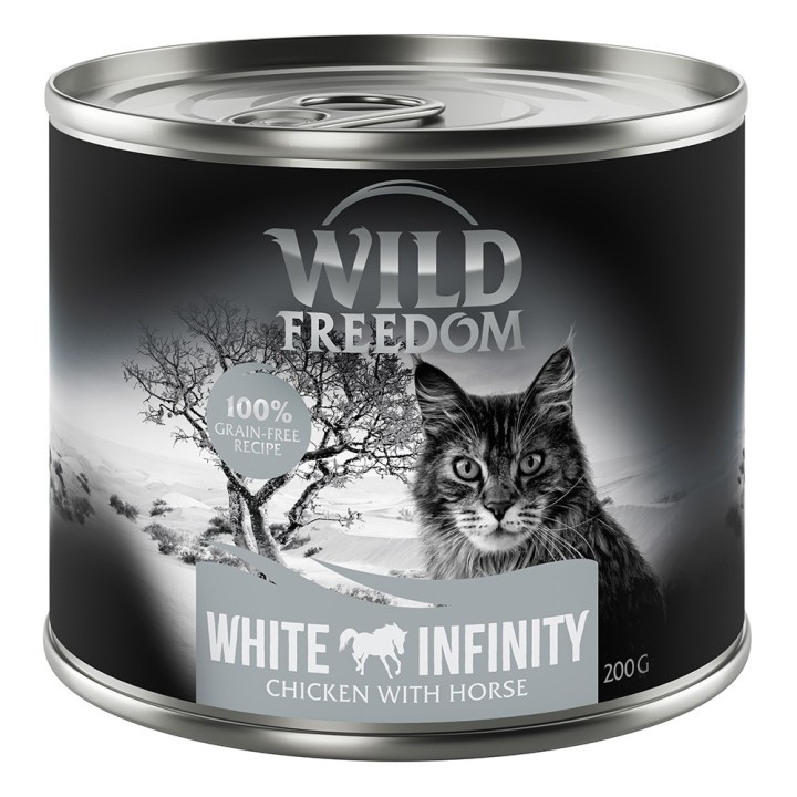 Wild Freedom Adult 6 x 200 g - getreidefreie Rezeptur - White Infinity: Huhn & Pferd