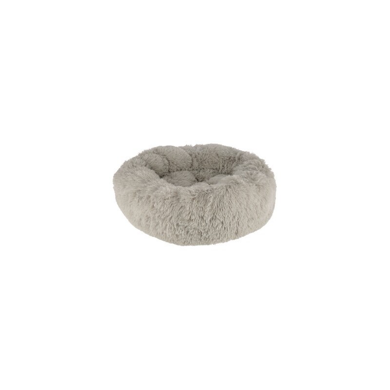 Kerbl Pet Kuschelbett Fluffy, Hellgrau, Rund, Ø76cmx19cm