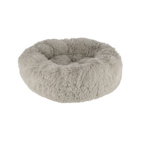 Kerbl Pet Kuschelbett Fluffy, Hellgrau, Rund, Ø76cmx19cm