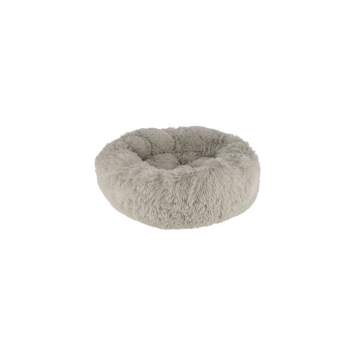 Kerbl Pet Kuschelbett Fluffy, Hellgrau, Rund, Ø76cmx19cm