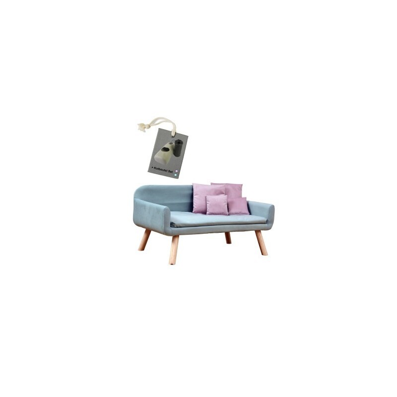 Rohrschneider Hundesofa Chicago mit Gratis-Beigabe hellblau