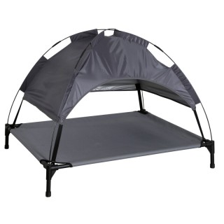 Kerbl Pet Hundeliege Vacation Top mit Sonnendach, Grau, 105x86x75 cm