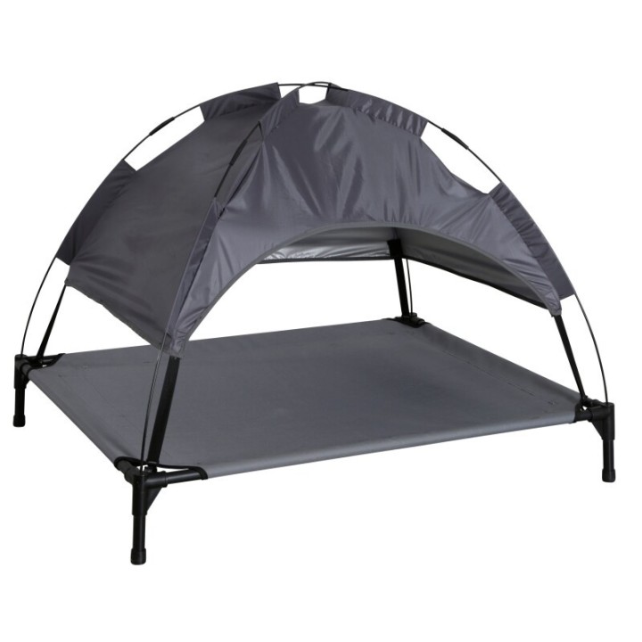 Kerbl Pet Hundeliege Vacation Top mit Sonnendach, Grau, 105x86x75 cm