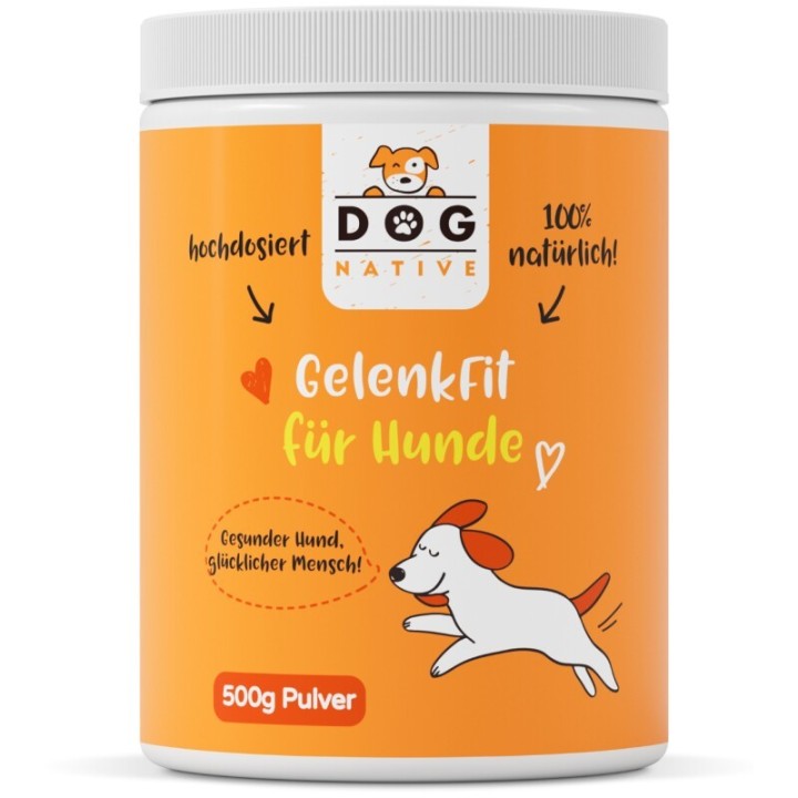 Dog-Native GelenkFit für Hunde, natürliches Gelenkpulver, Gelenk Fit Pulver mit Grünlippmuschel, MSM, Kollagen & Chondroitin