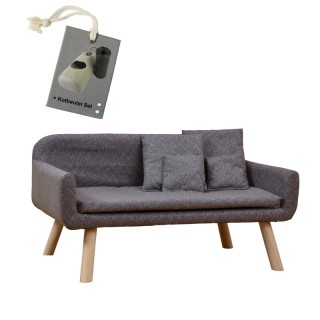 Rohrschneider Hundesofa Chicago mit Gratis-Beigabe grau